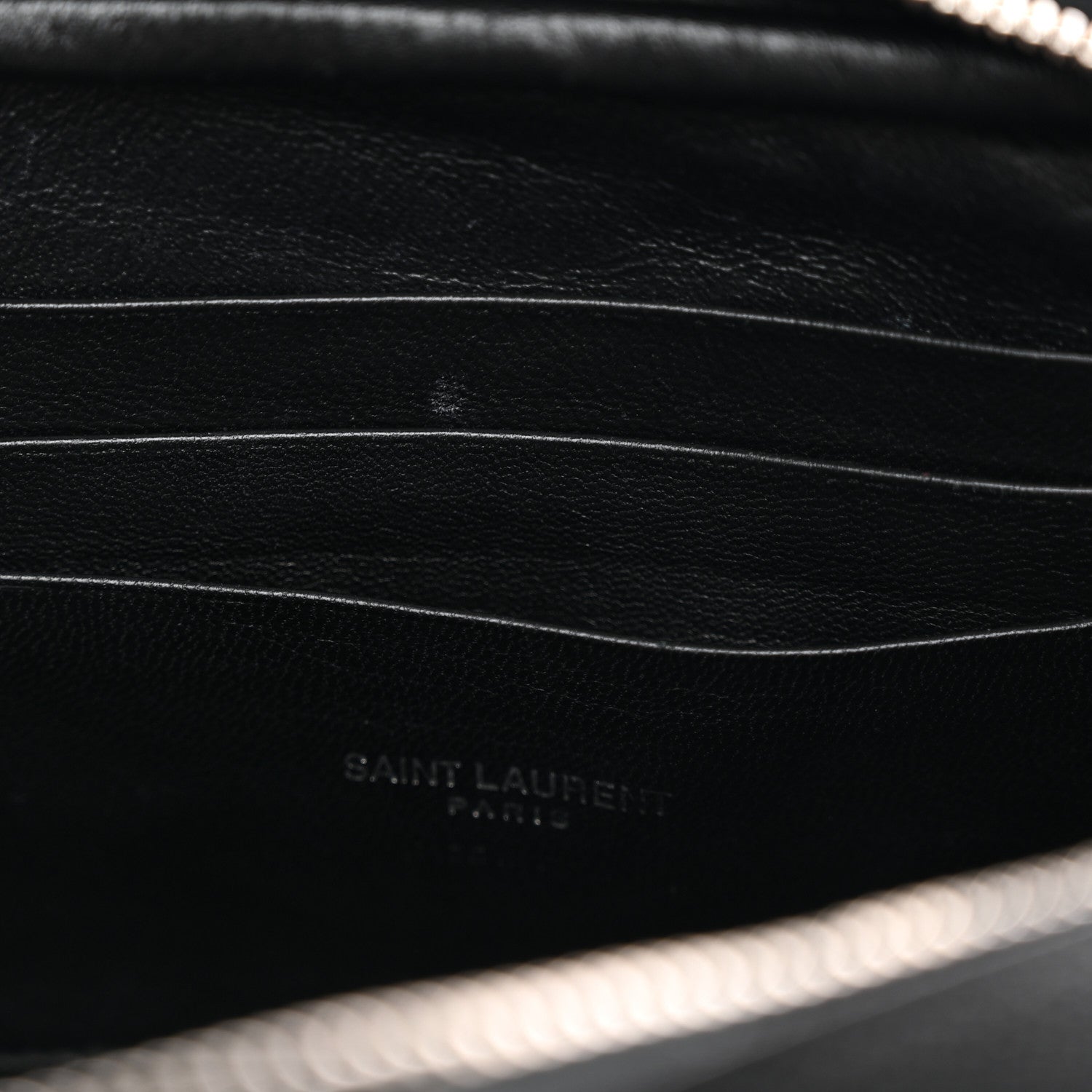 Saint Laurent Grain De Poudre Matelasse Monogram Mini Lou Camera Bag Black 11 of 13