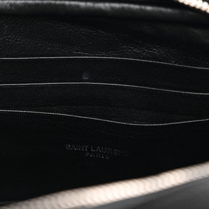 Saint Laurent Grain De Poudre Matelasse Monogram Mini Lou Camera Bag Black 11 of 13