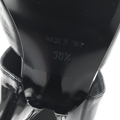 Chanel Lambskin Patent Calfskin Short Ankle Boots 38.5 Black 6 of 7