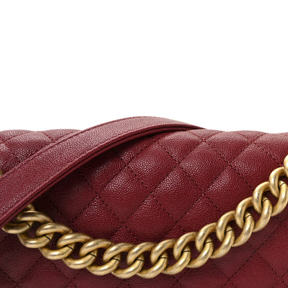 Chanel Caviar Quilted Medium Boy Flap Burgundy 8 of 11