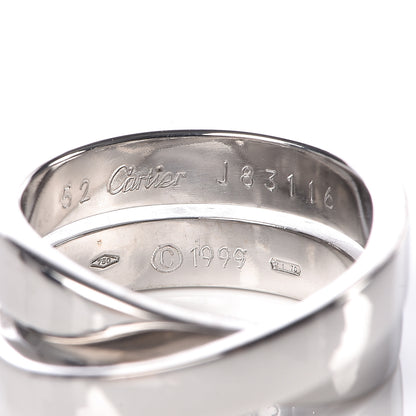 Cartier 18K White Gold 9mm Paris Nouvelle Vague Ring 52 6 4 of 4