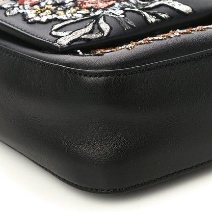 Fendi Calfskin Embroidered Baguette Black 8 of 9
