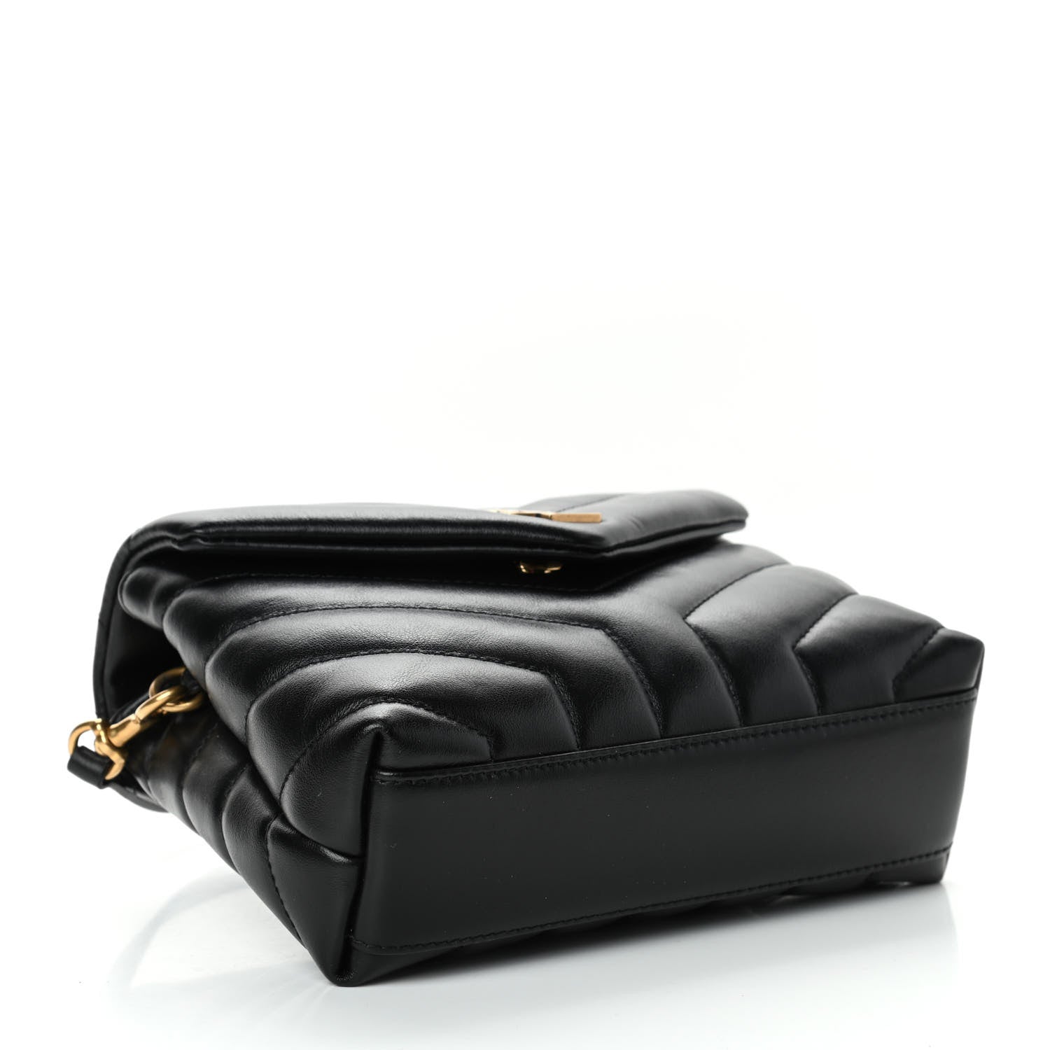 Saint Laurent Calfskin Y Quilted Monogram Toy Loulou Crossbody Bag Black 3 of 4