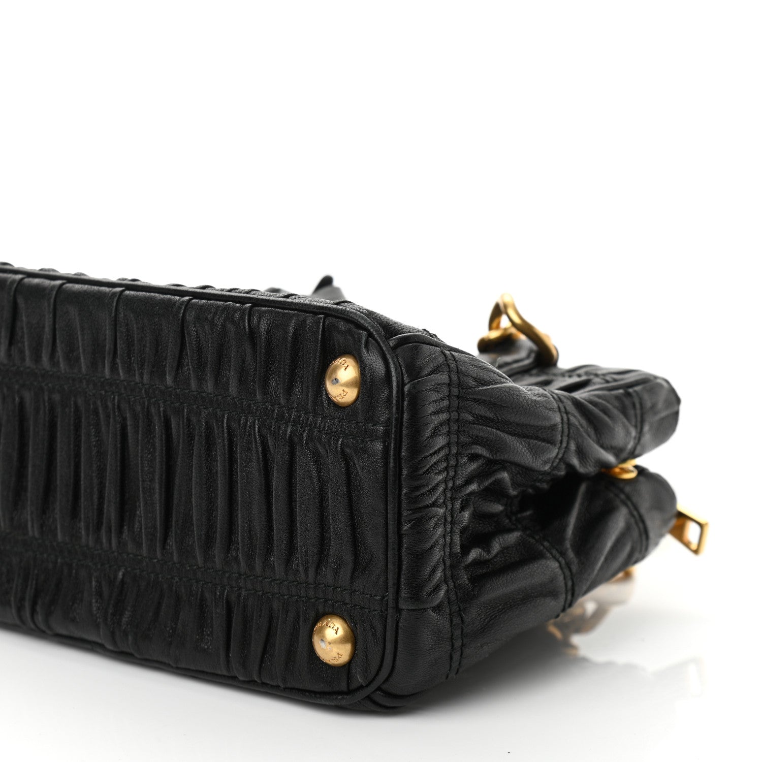 Prada Nappa Gaufre Mini Galleria Crossbody Black 9 of 9