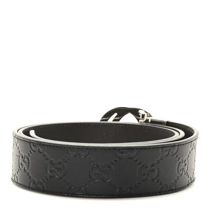 Gucci Guccissima Signature Interlocking G Reversible 37mm Belt 95 38 Black Cocoa 2 of 7