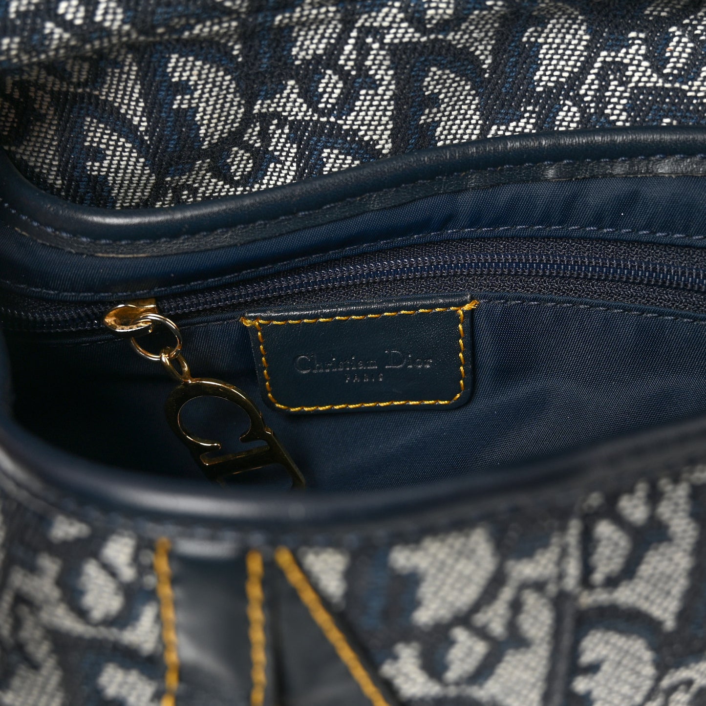 Monogram Saddle Bag Blue