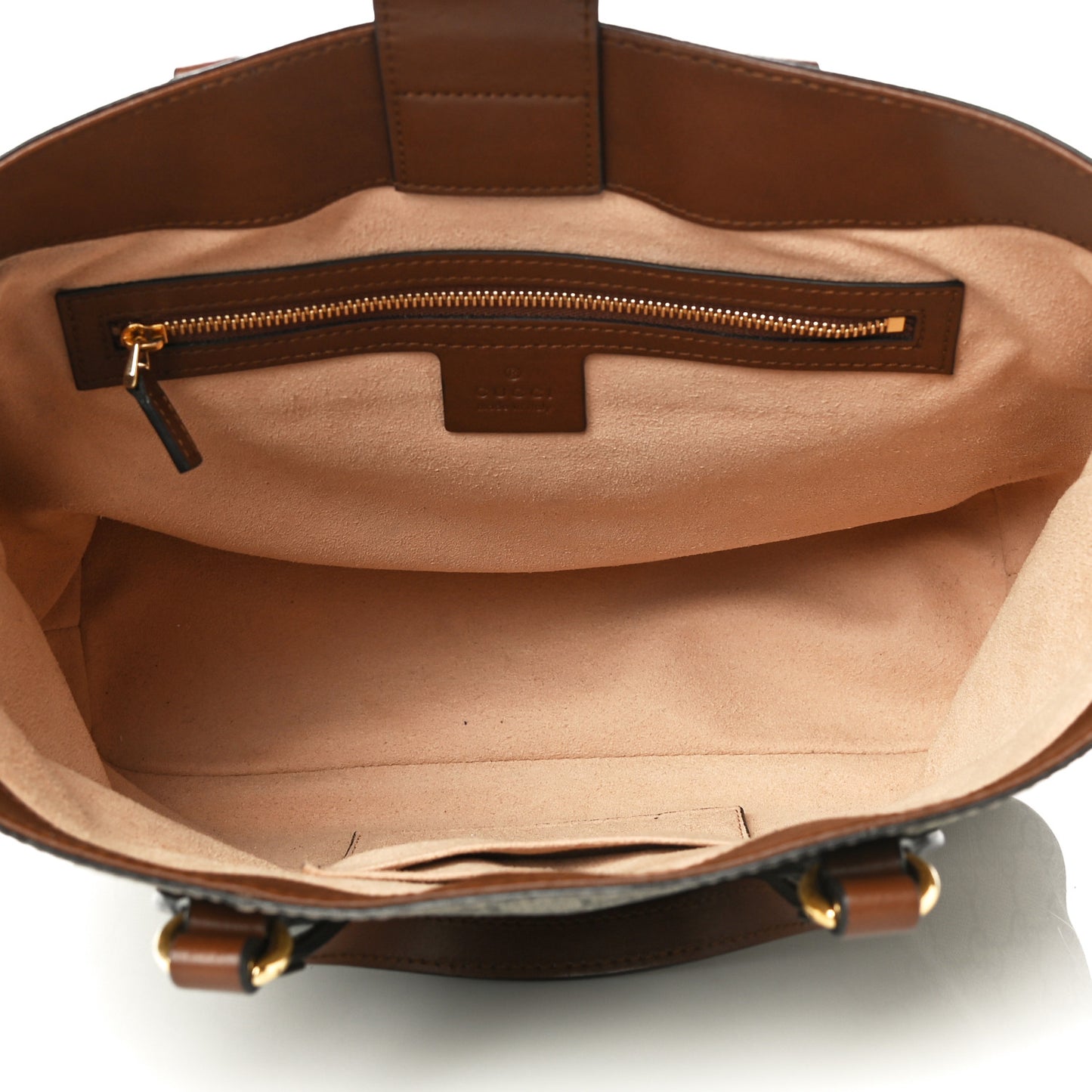Soft GG Supreme Monogram Small Crossbody Tote Beige Cuir