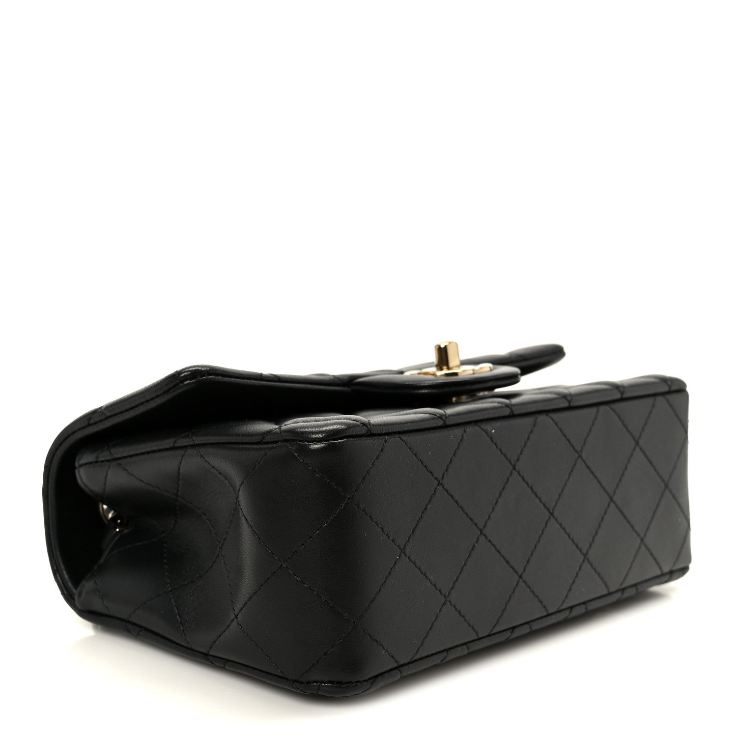 Chanel Lambskin Quilted Mini Rectangular Flap Black 4 of 12