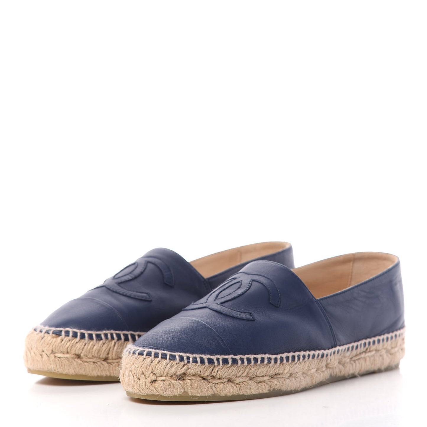 Lambskin CC Espadrilles 39 Dark Navy
