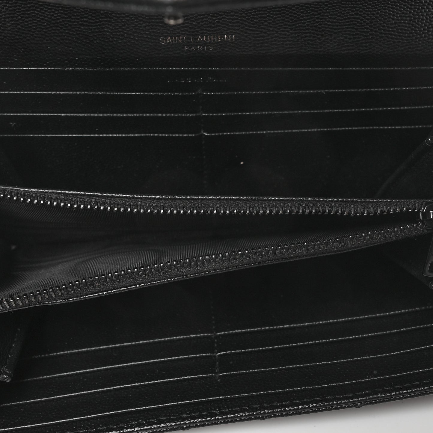 Grain De Poudre Matelasse Chevron Monogram Flap Wallet Black