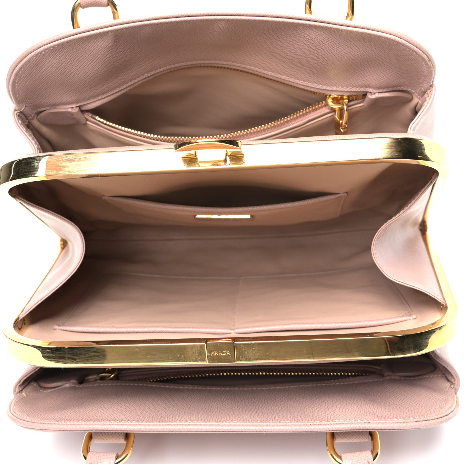 Prada Saffiano Lux Pyramid Bag Cammeo 4 of 5