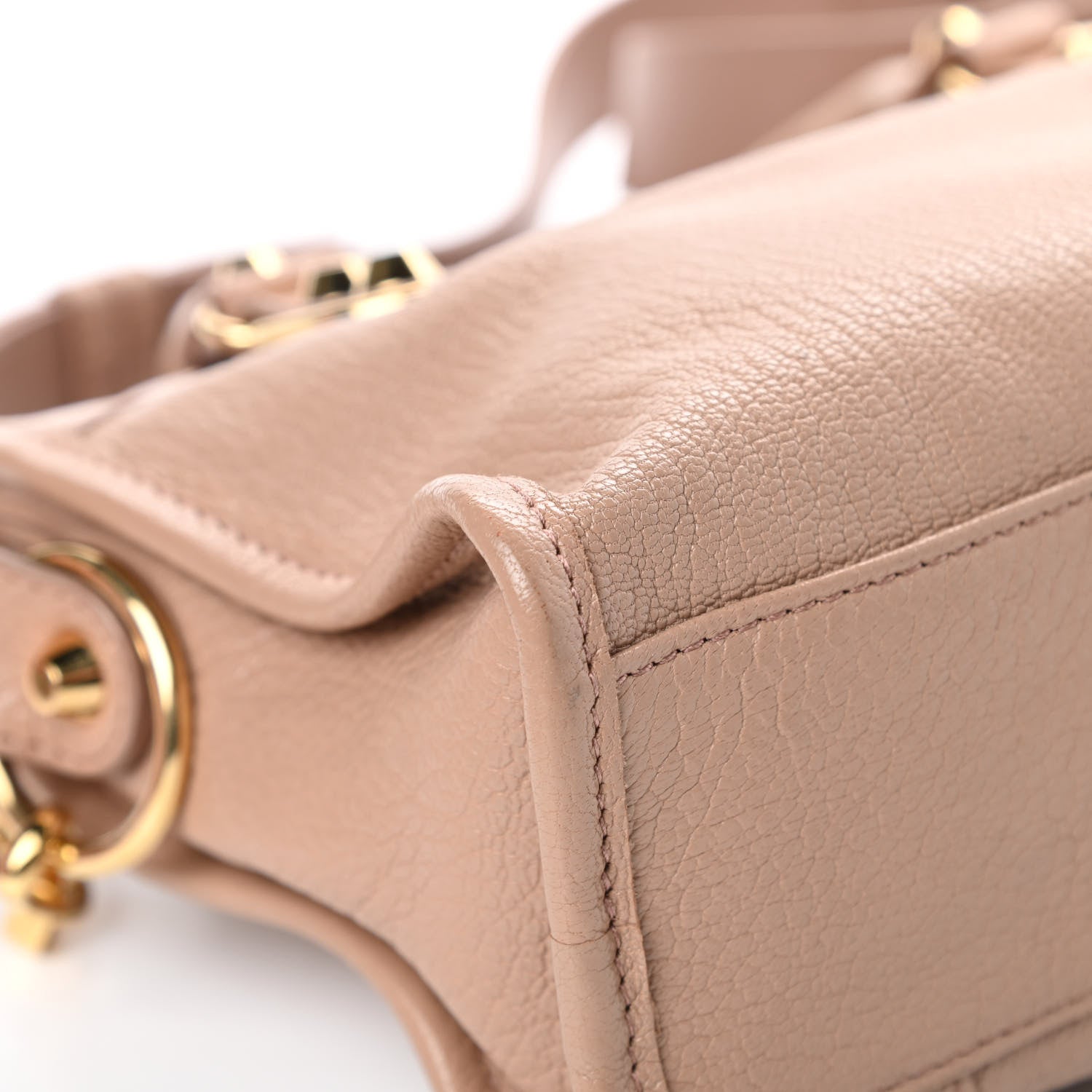 Balenciaga Chevre Gold Metallic Edge Hardware Mini City Rose Des Sables 12 of 13