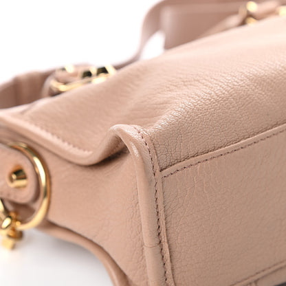 Balenciaga Chevre Gold Metallic Edge Hardware Mini City Rose Des Sables 12 of 13