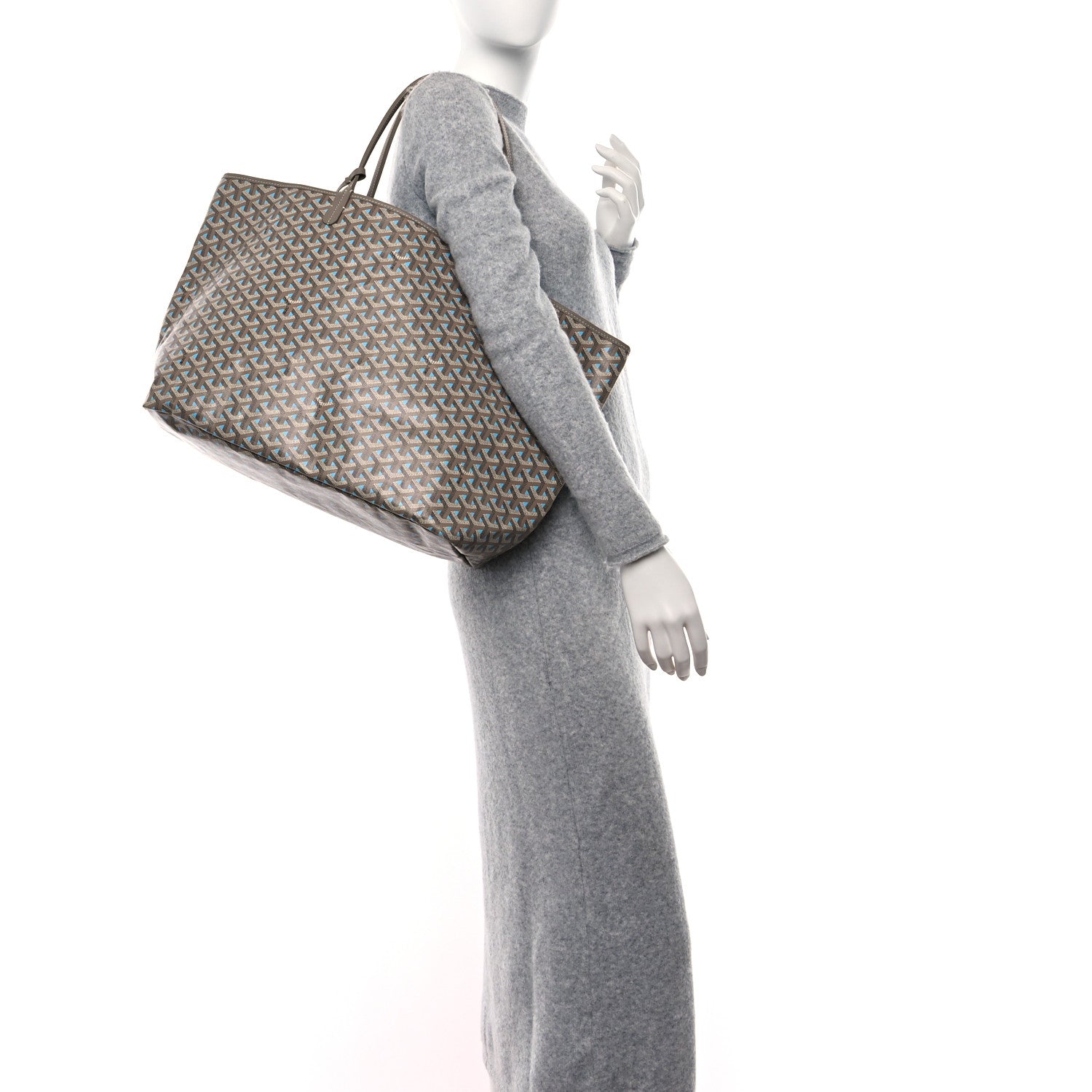 Goyard Goyardine Saint Louis Claire Voie GM Grege Turquoise 2 of 14