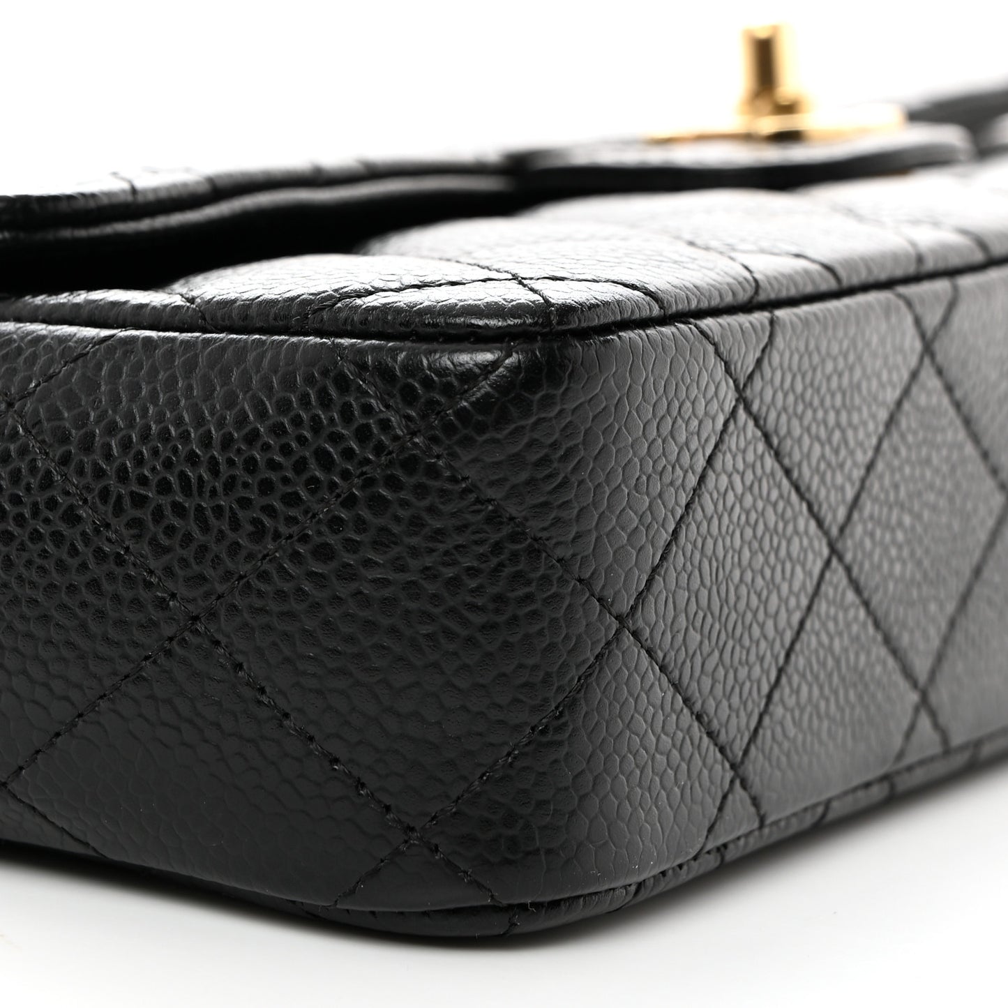 Caviar Quilted East West Flap Black
