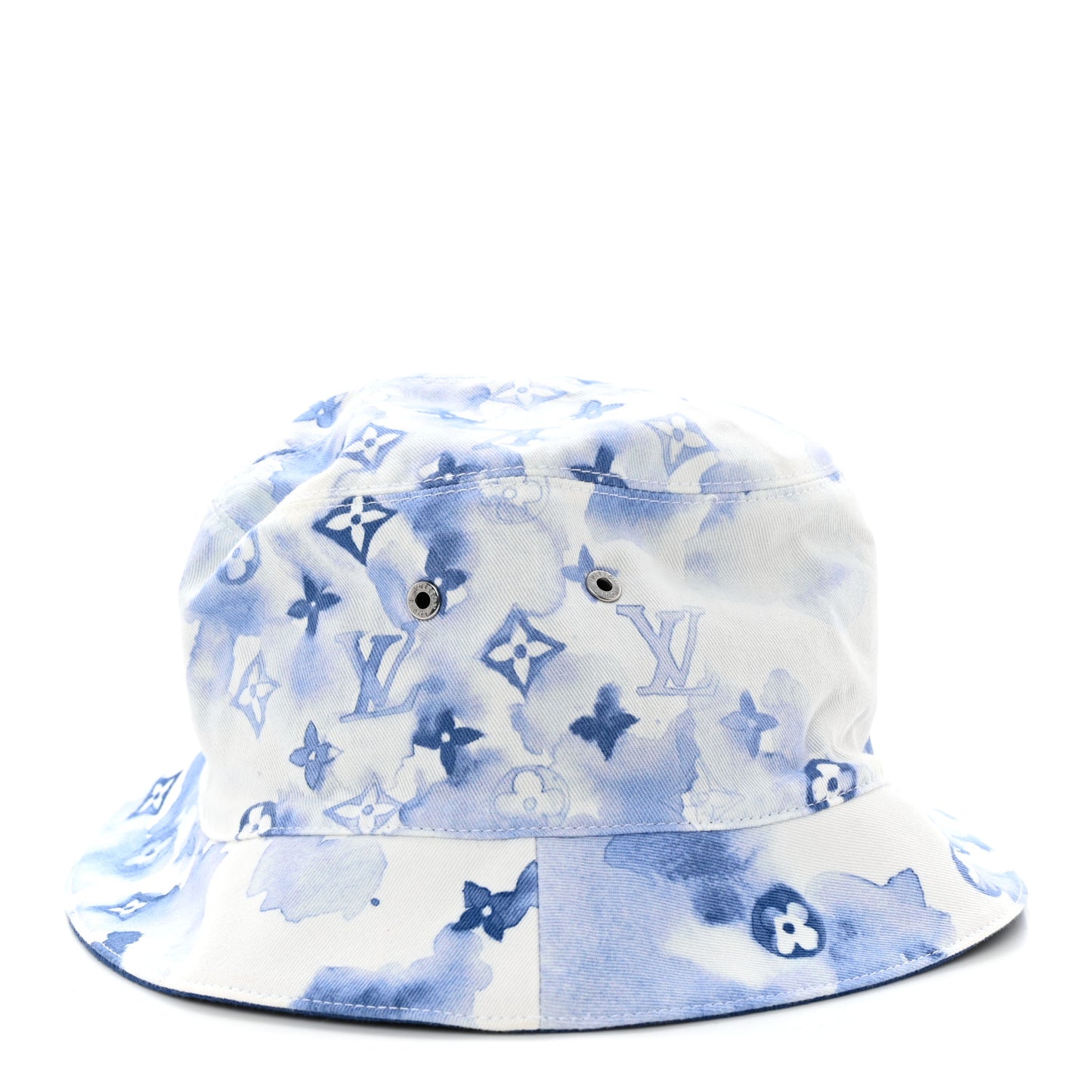 Watercolor Monogram Bucket Hat 60 Blue