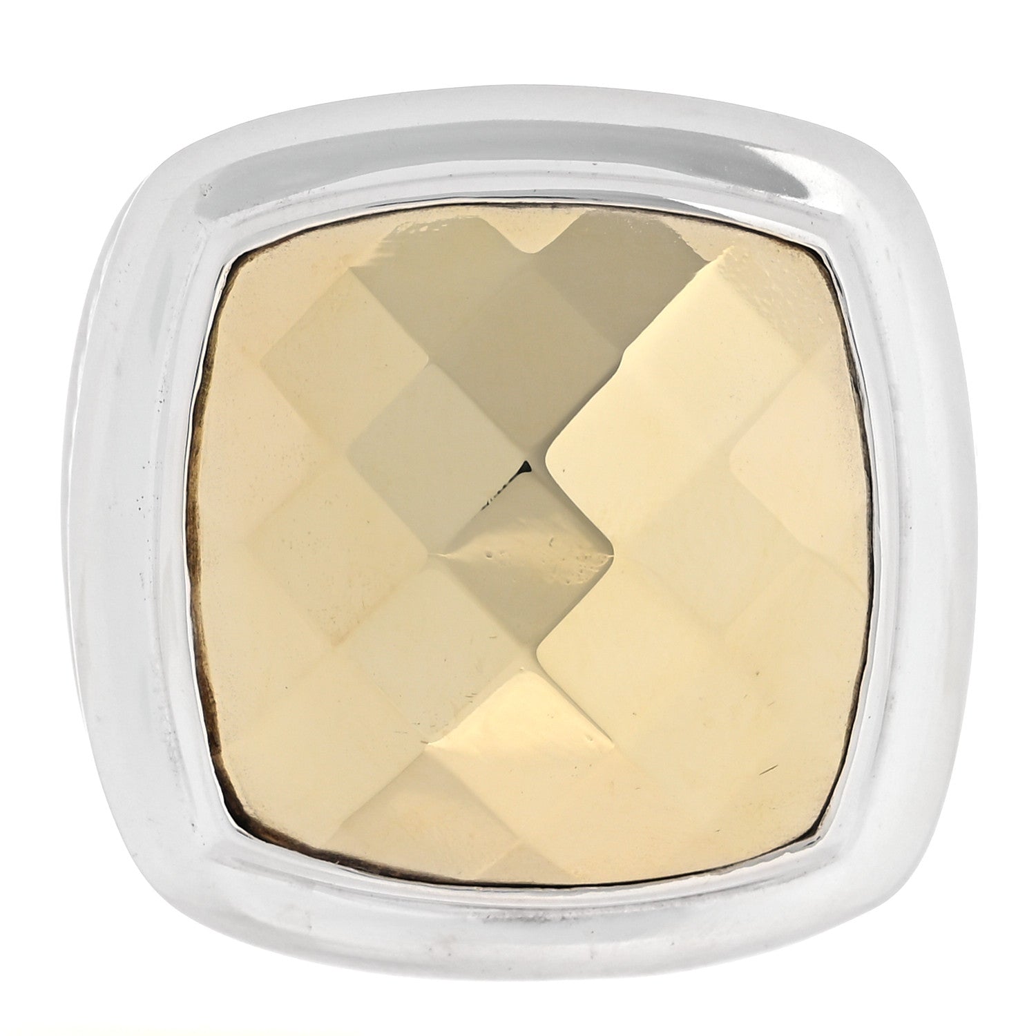 David Yurman Sterling Silver 18K Yellow Gold 20mm Albion Dome Statement Ring 49 5 1 of 8