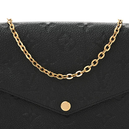 Louis Vuitton Empreinte Pochette Felicie Chain Wallet Black 8 of 11