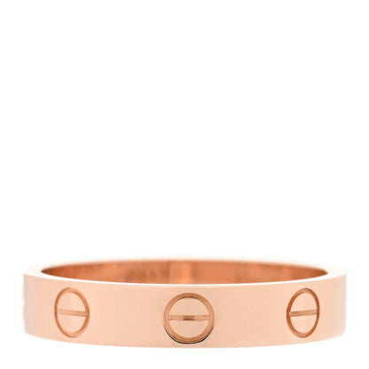 Cartier 18K Pink Gold 3.5mm LOVE Wedding Band Ring 53 6.5 3 of 4