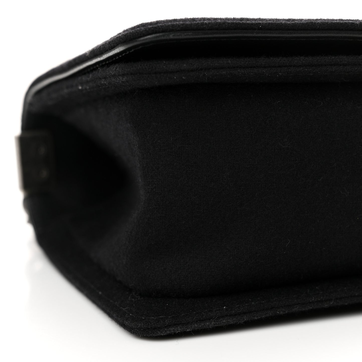 Wool Lambskin Embroidered Mosaic Medium Boy Flap Black