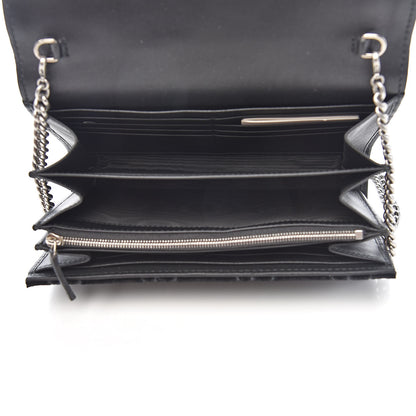 Gucci Velvet GG Monogram Mini Dionysus Chain Wallet Black 5 of 10