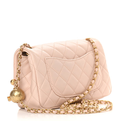 Chanel Lambskin Quilted Mini Rectangular Pearl Crush Flap Light Beige 2 of 9