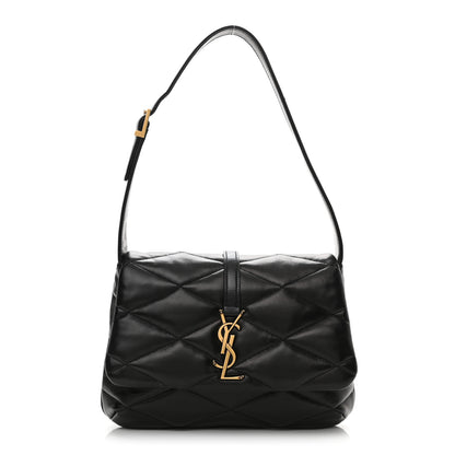 Saint Laurent Lambskin Quilted Le 57 Diamond Shoulder Bag Black 1 of 11