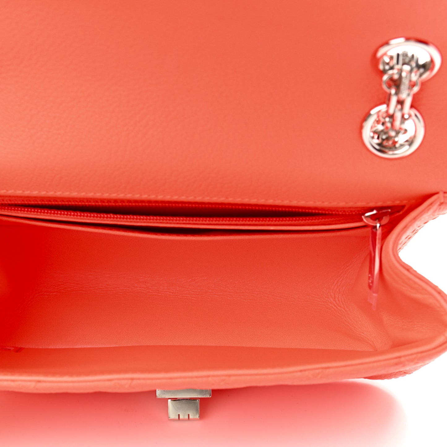 Goatskin Quilted 2.55 Reissue Mini Flap Orange