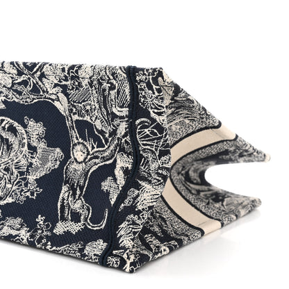 Christian Dior Canvas Embroidered Medium Toile De Jouy Reverse Book Tote Blue 10 of 11