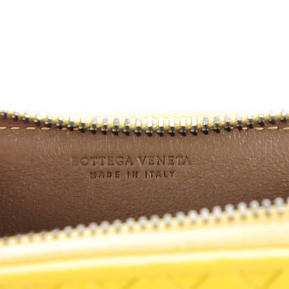 Bottega Veneta Nappa Intreccoato Zip Around Coin Purse New Chartreuse 6 of 8