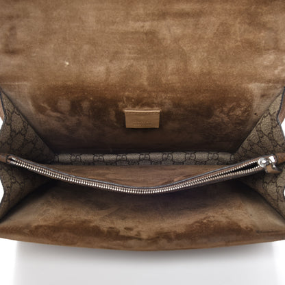 Gucci GG Supreme Monogram Bee Embroidered Medium Dionysus Shoulder Bag Taupe 7 of 11