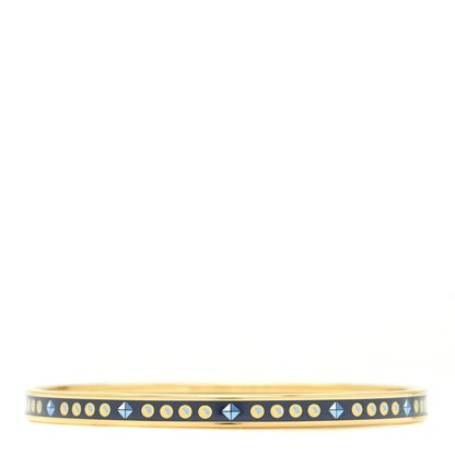 Hermes Enamel Printed Extra Narrow Printed Colliers De Chiens Bracelet 70 3 of 5