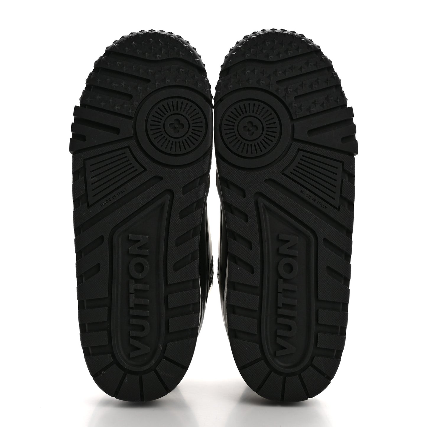 Calfskin Mens LV Trainer Maxi Sneakers 12 Black