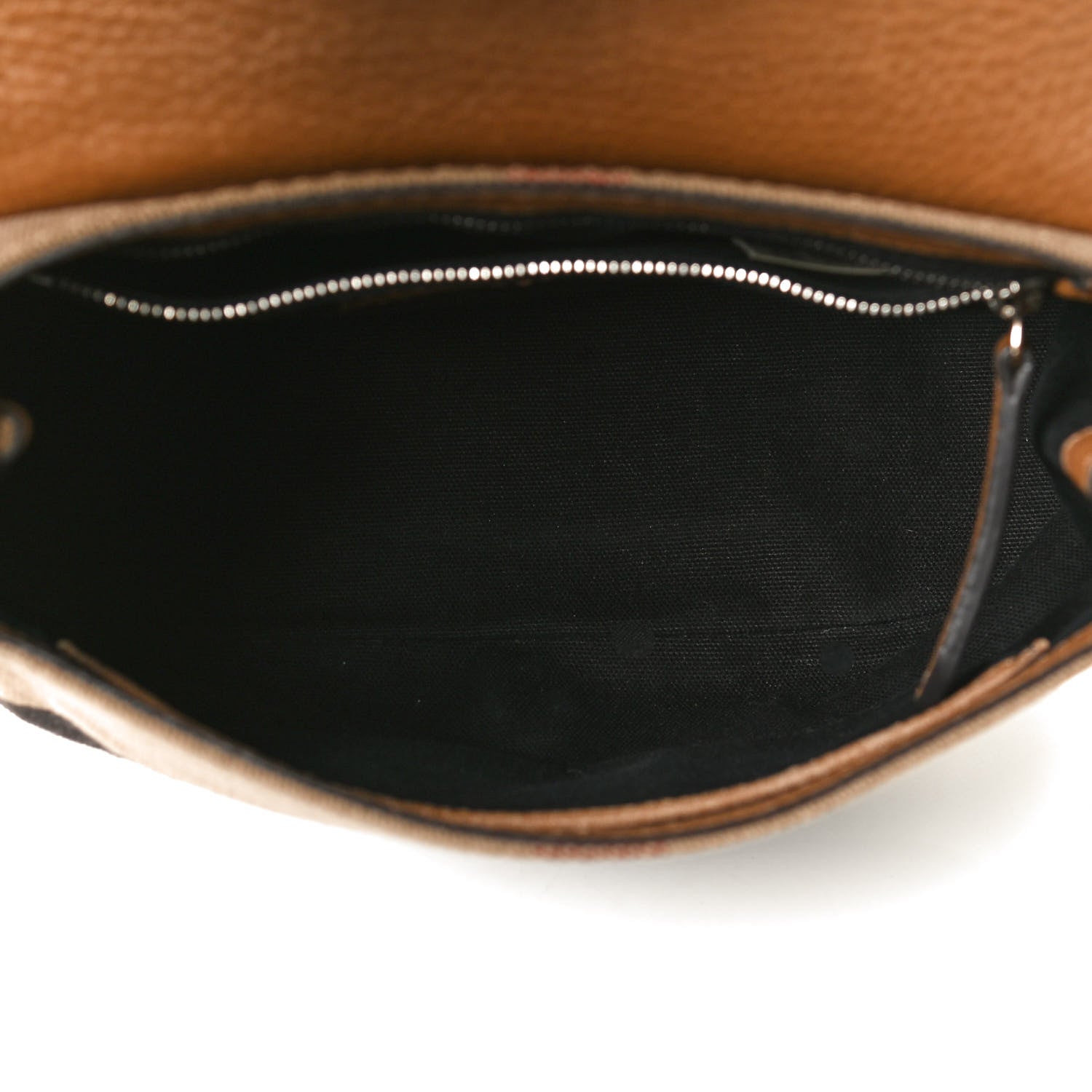 Burberry Mega Check Grainy Calfskin Small Gowan Messenger Bag Saddle Brown 5 of 11