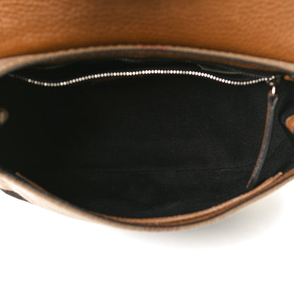 Burberry Mega Check Grainy Calfskin Small Gowan Messenger Bag Saddle Brown 5 of 11