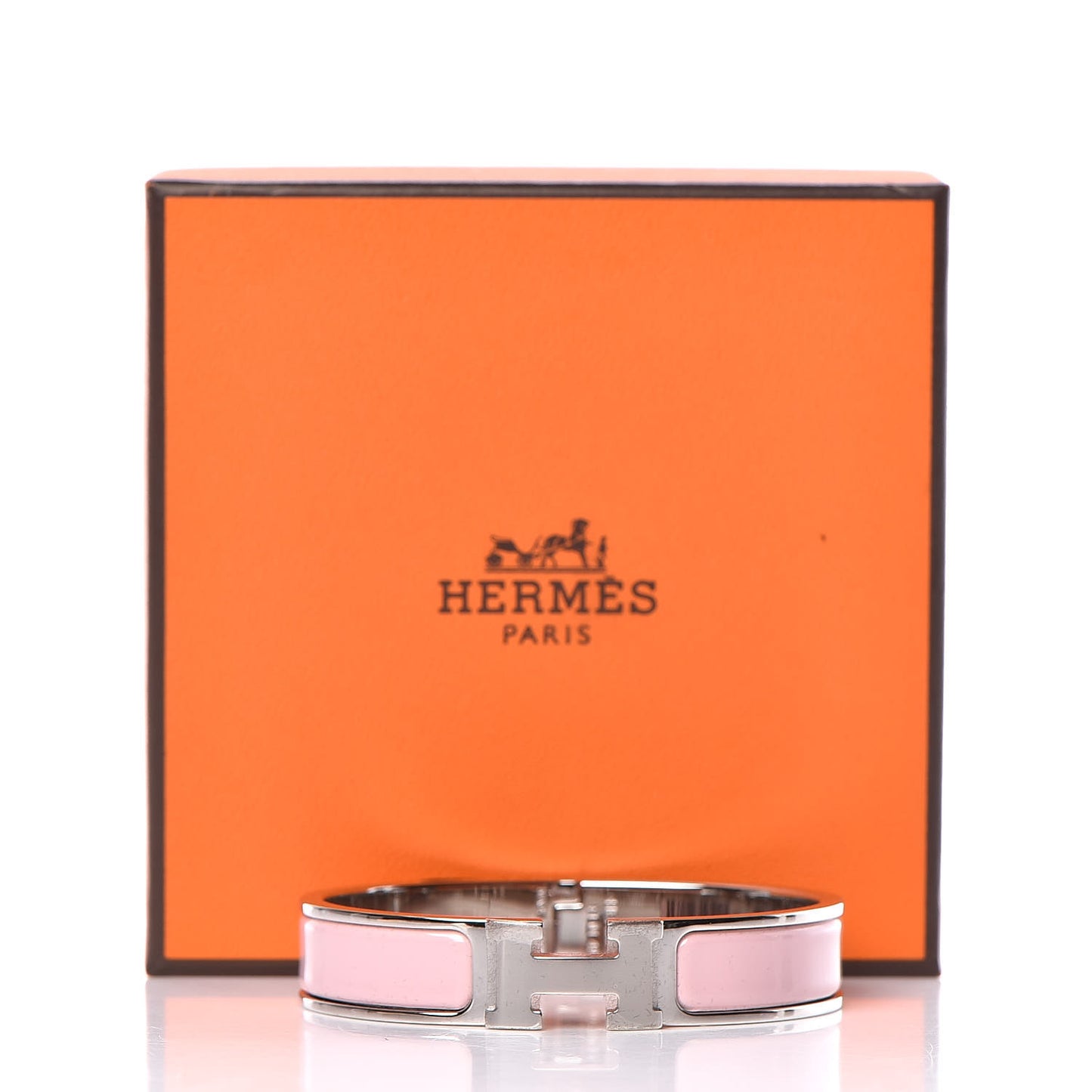 Enamel Narrow Clic Clac H Bracelet PM Rose Cassata