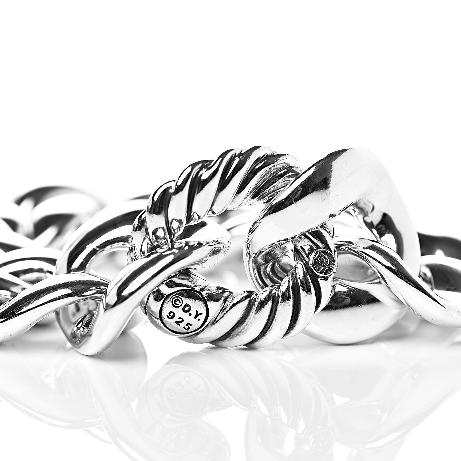 David Yurman Sterling Silver Cordelia Curb Link Bracelet 4 of 4