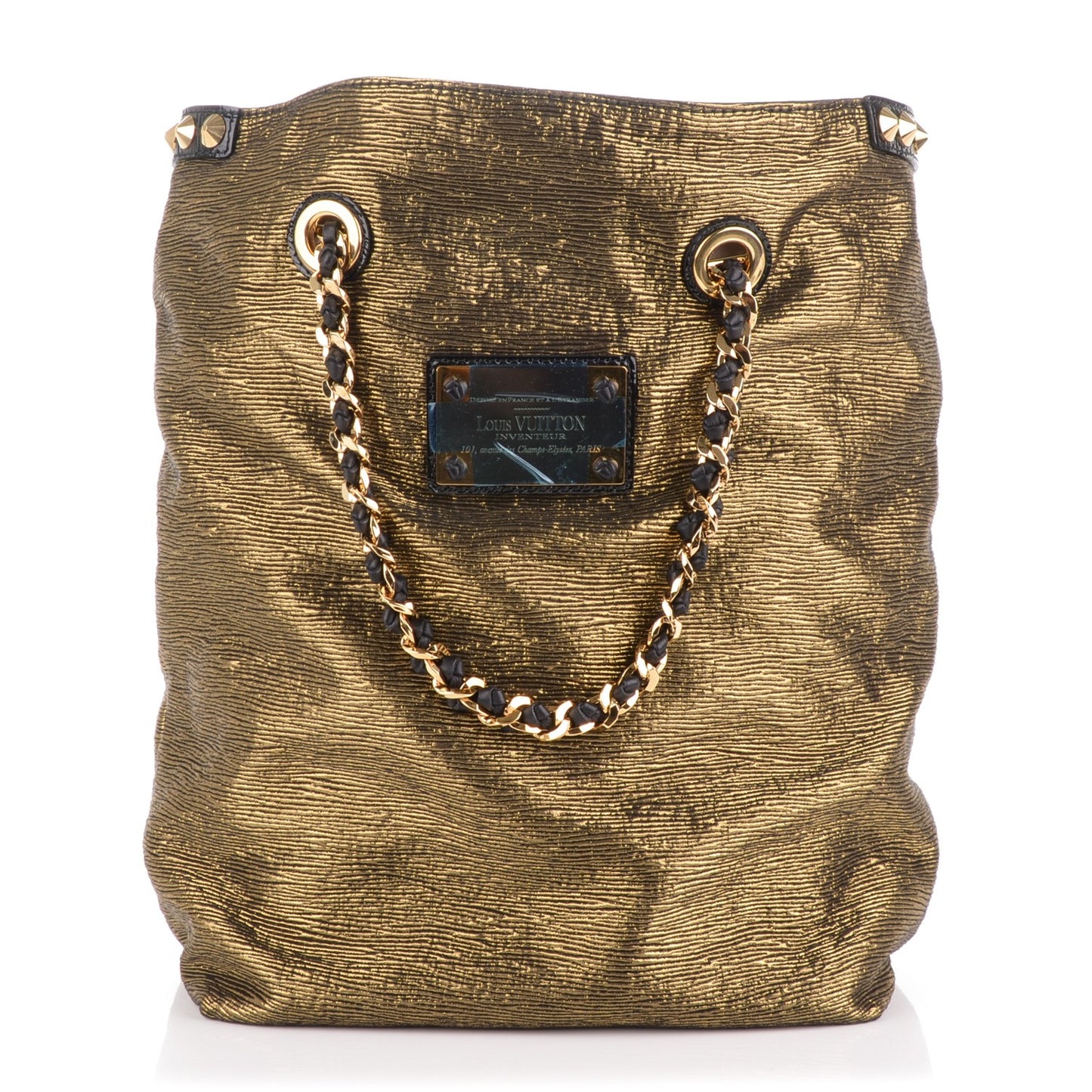 Metallic Jacquard Double Jeu Tote Gold
