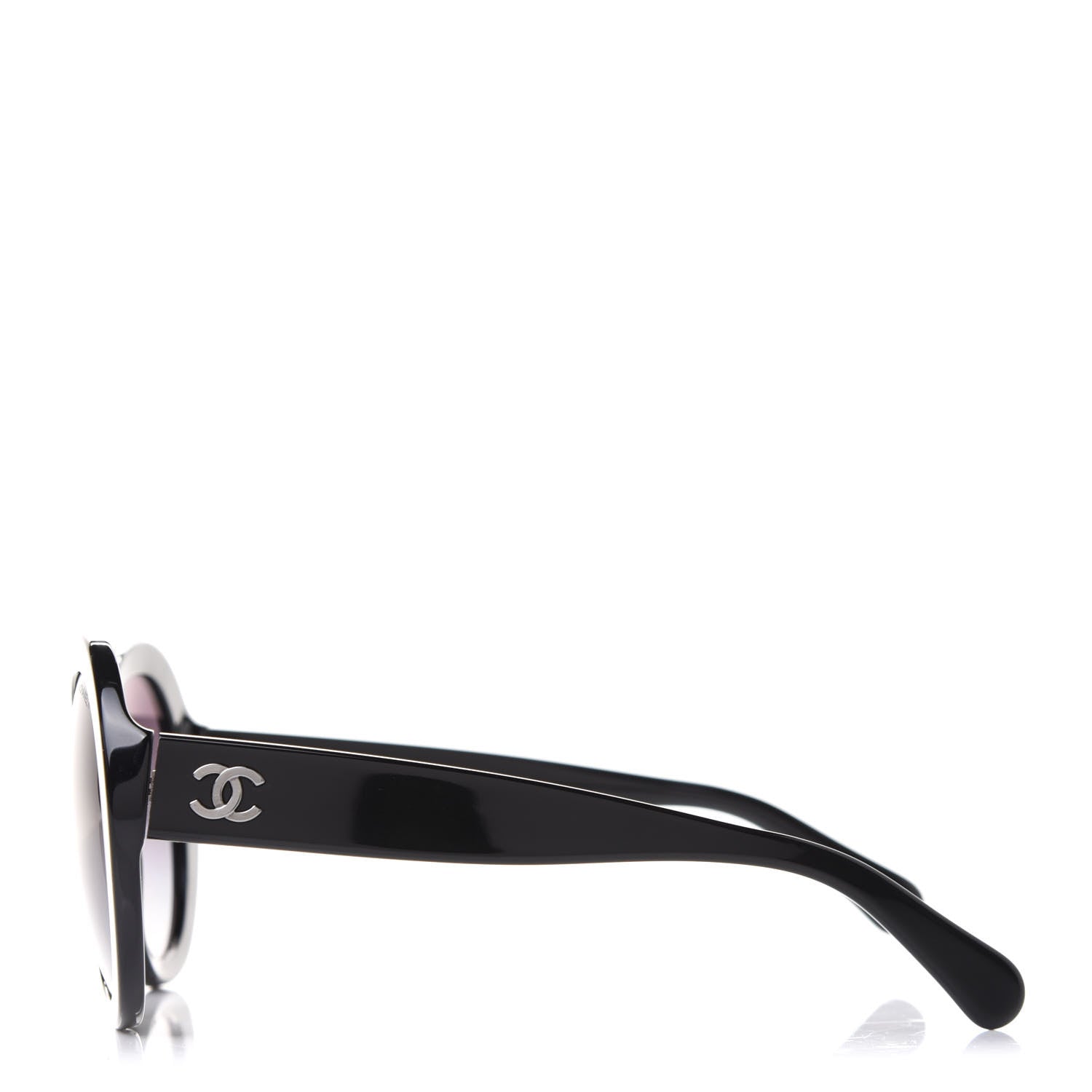 Chanel Oval CC Sunglasses 5372 Black 3 of 8