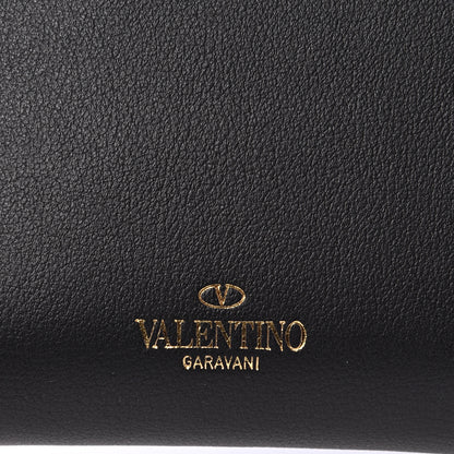 Valentino Garavani Calfskin Rockstud Compact Bi-Fold Wallet Black 6 of 9