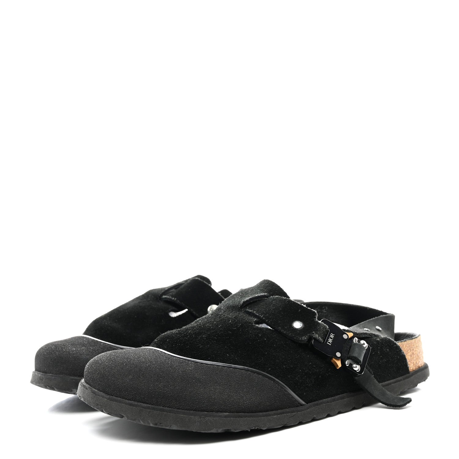 Christian Dior X BIRKENSTOCK Felted Wool Nubuck Calfskin Tokio Mule 42 Black 3 of 7