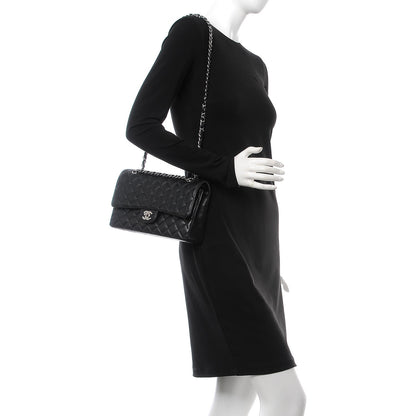 Chanel Caviar Quilted Medium Double Flap Black 2 of 9