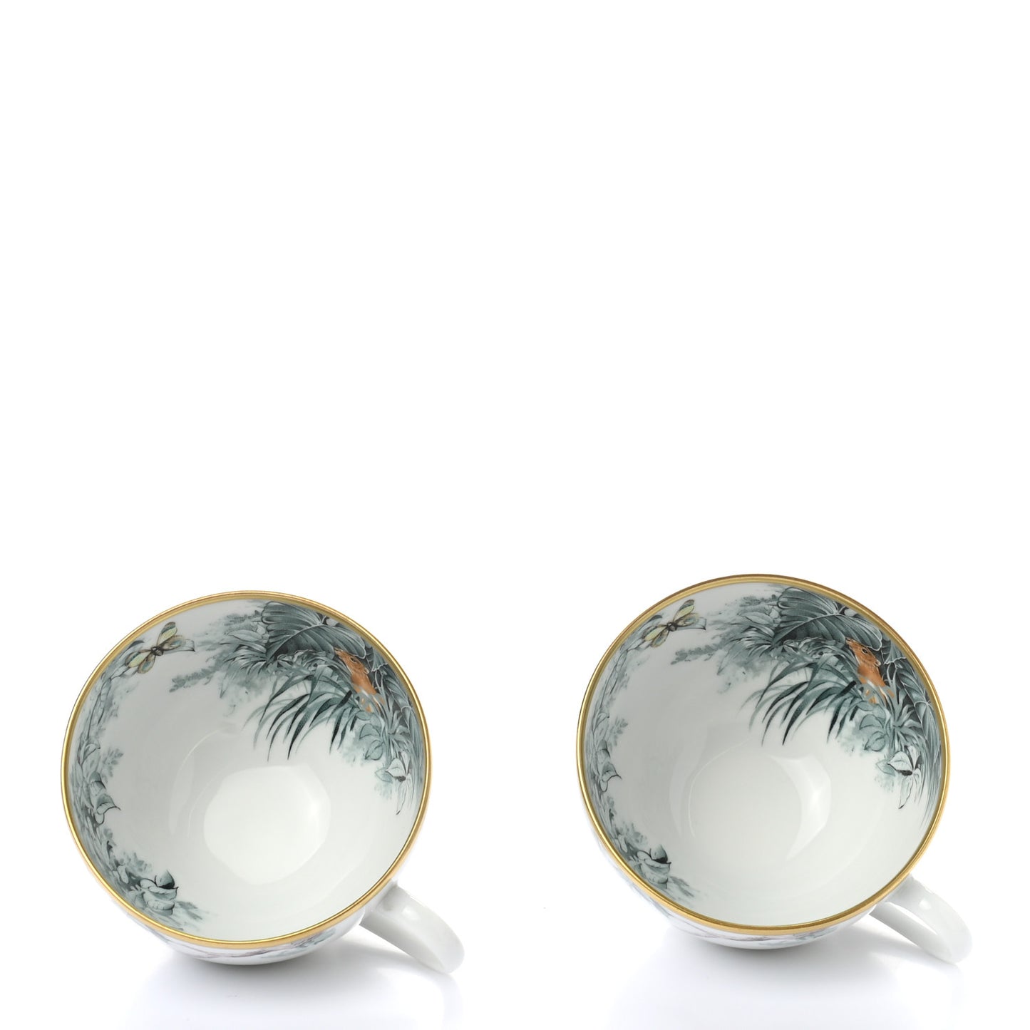 Porcelain Carnets d'Equateur Tea Cup and Saucer Set of 2