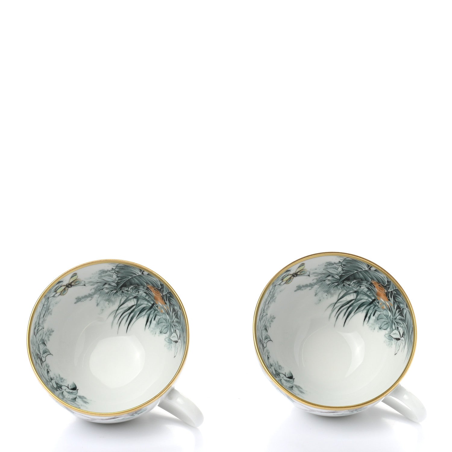 Hermes Porcelain Carnets d'Equateur Tea Cup and Saucer Set of 2 3 of 9