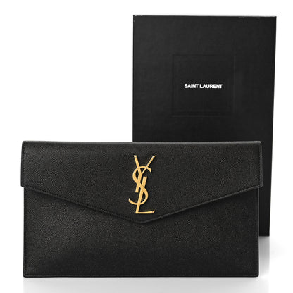 Saint Laurent Grain De Poudre Uptown Pouch Black 10 of 10