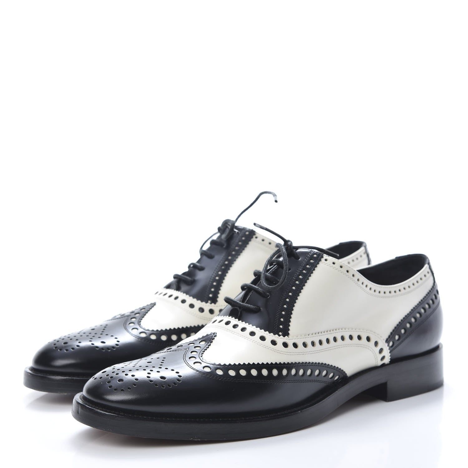 Christian Dior Calfskin Diorunit Oxford Flats 40.5 Black White 3 of 8