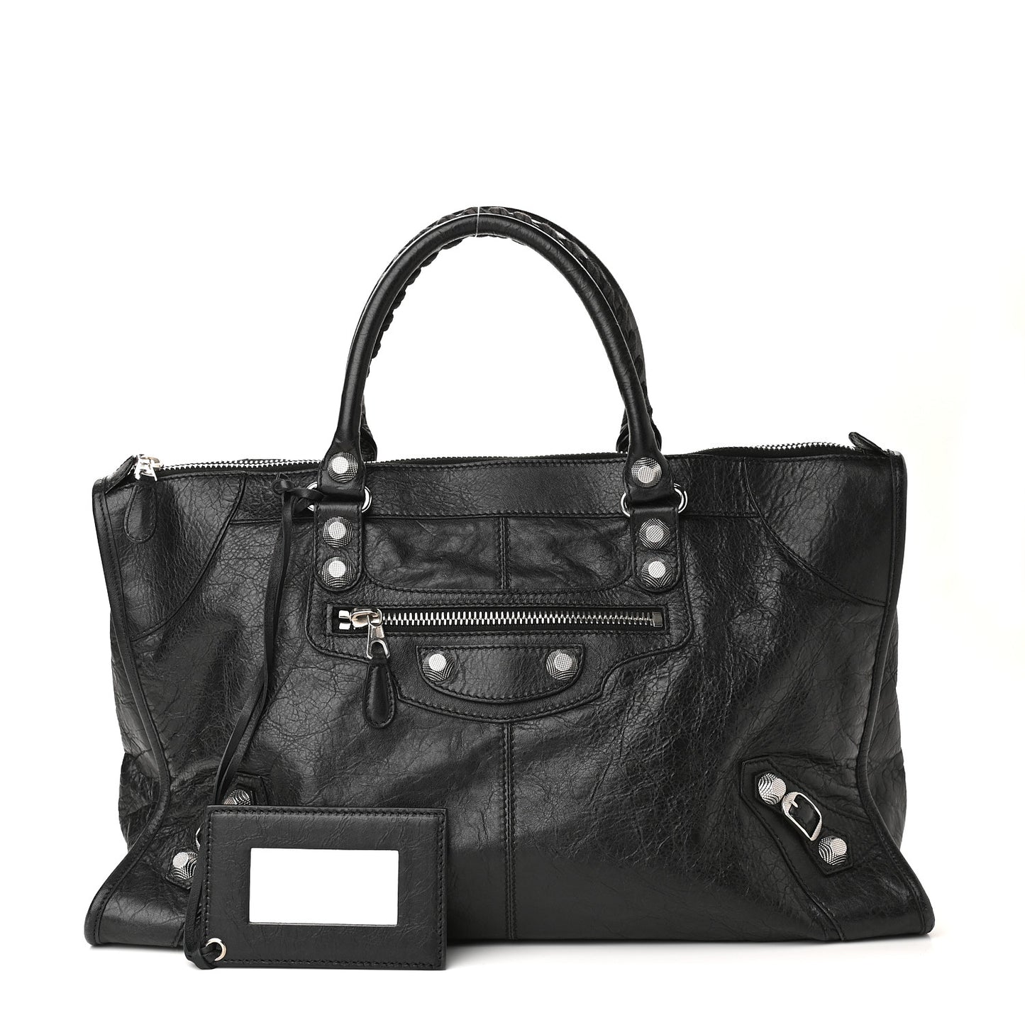 Agneau Giant 12 Silver Hardware Work Black