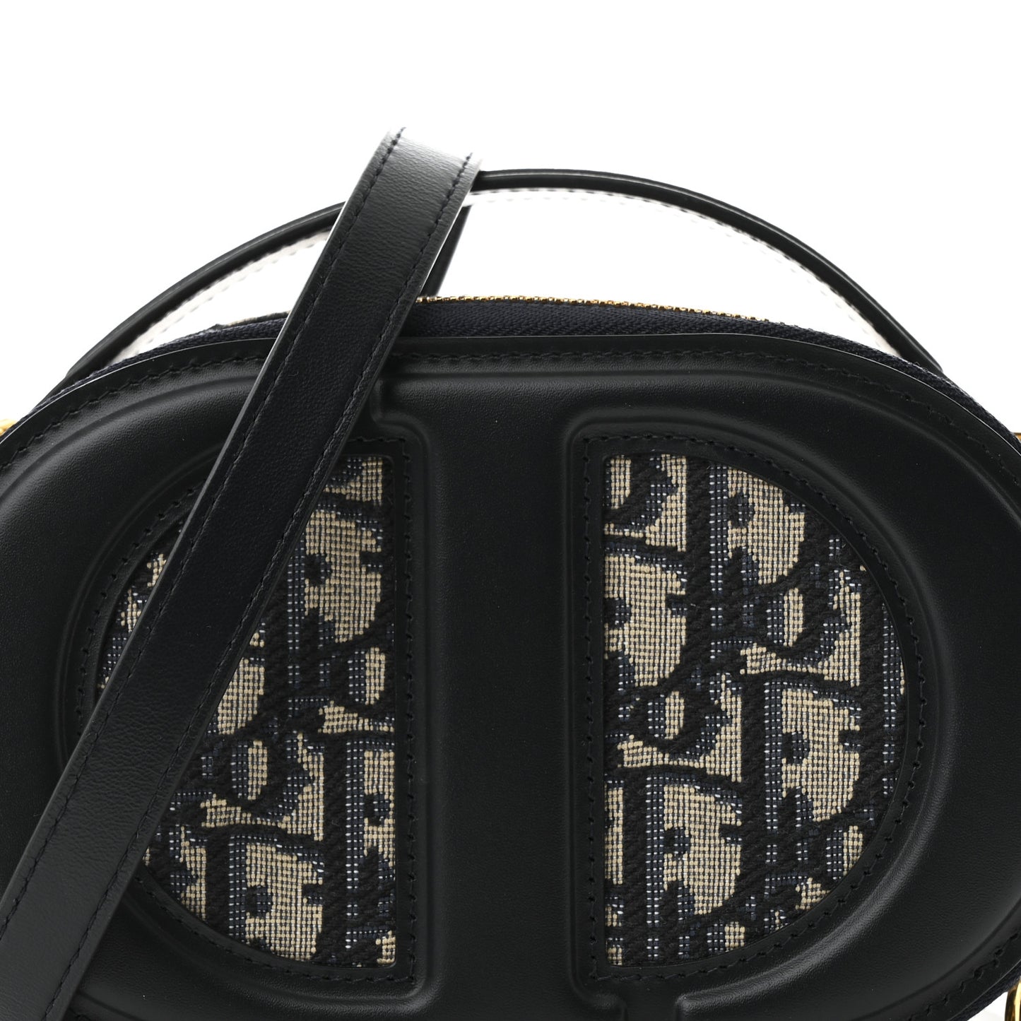 Oblique CD Signature Oval Crossbody Camera Bag Blue Multicolor