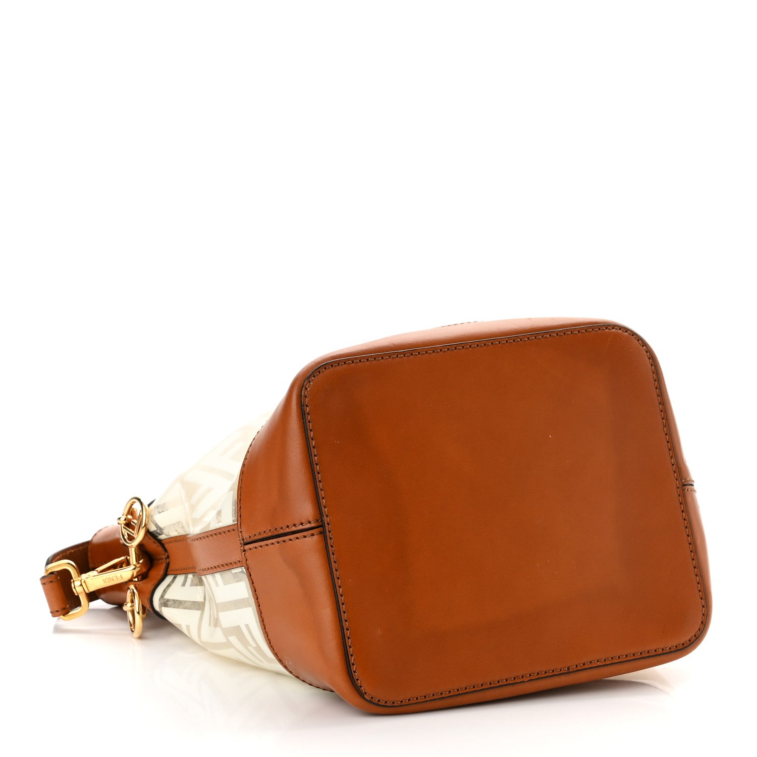 Fendi TPU FF Vitello Aura F is Fendi Grande Mon Tresor Bucket Bag White Cuoio 4 of 12