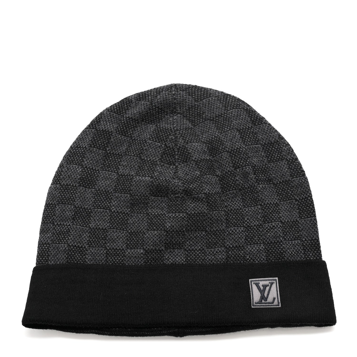 Louis Vuitton Wool Bonnet Petit Damier Graphite Beanie Hat 1 of 6